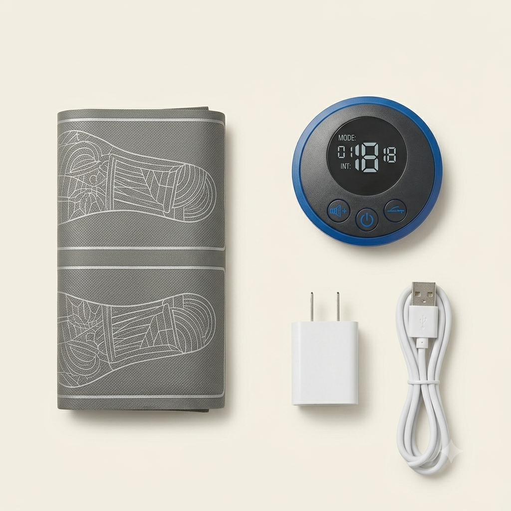 Masajeador de Pies Electroestimulador EMS — Relaja Pies y Cuerpo desde el Sofá