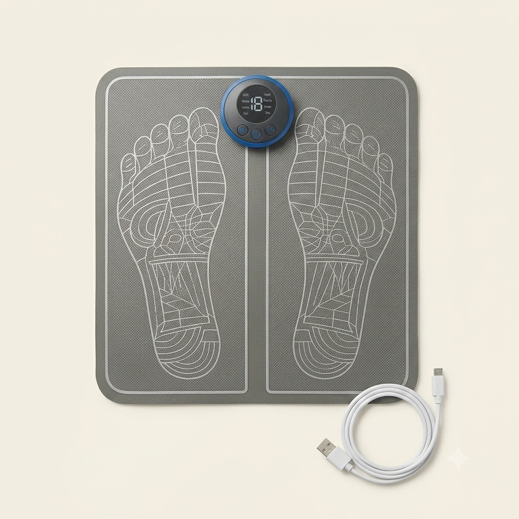 Masajeador de Pies Electroestimulador EMS — Relaja Pies y Cuerpo desde el Sofá